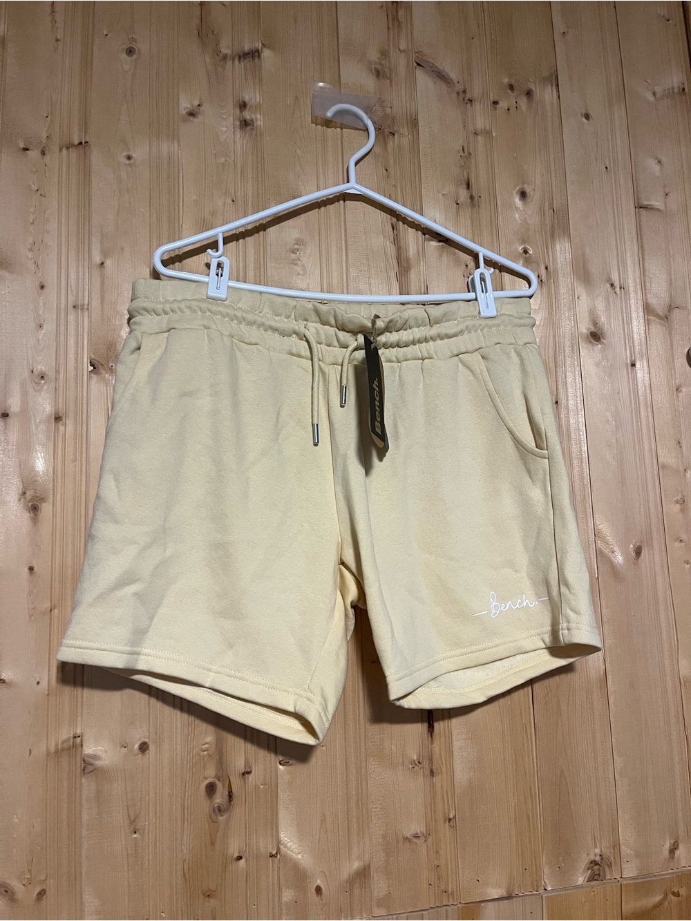 Bench Cream Athletic Drawstring Jersey Shorts